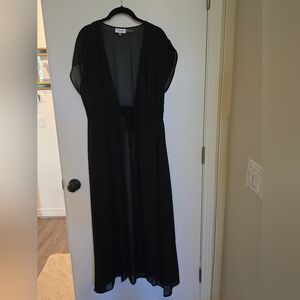 Calvin Klein Black Maxi Dress with V-Neck